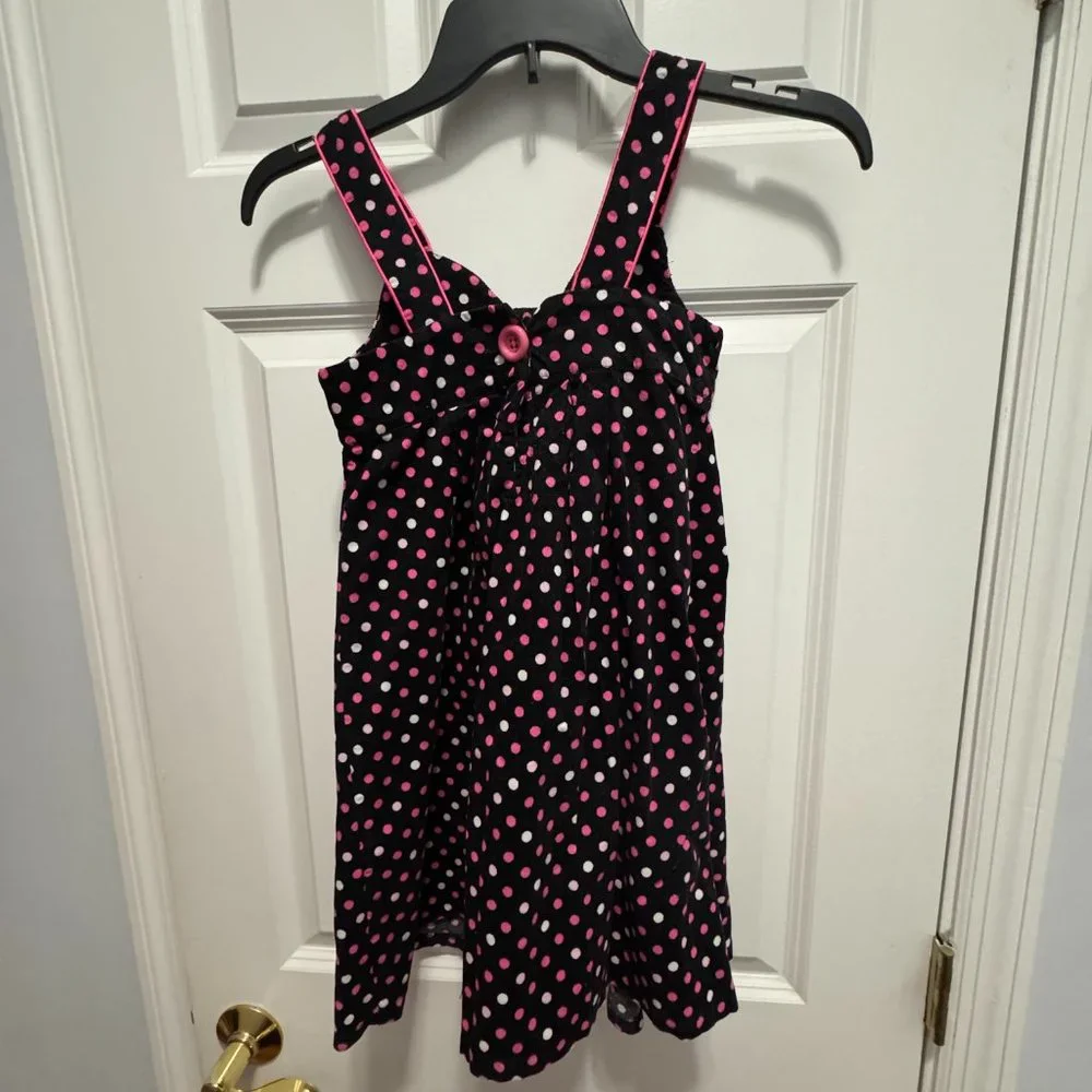 Bonnie Jean size 6X  polka dot jumper  light corduroy dress with dainty bow
